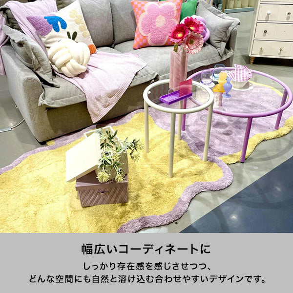 セボ サイドテーブル ラウンド ライトブルー（W400）