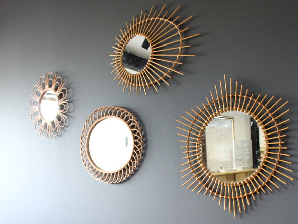 Rotta rattan mirror fleur