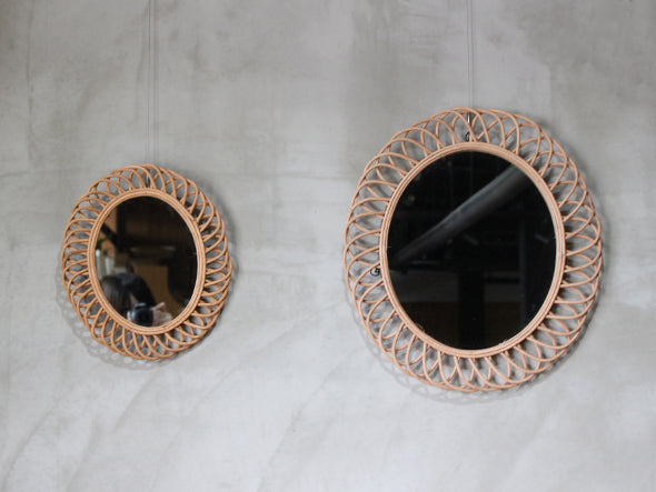 rotta rattan mirror ellipse