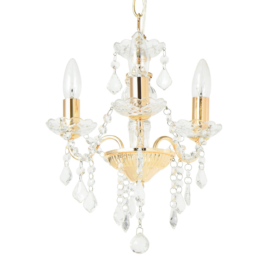 Antoin Chandelier 3 Lights Gold