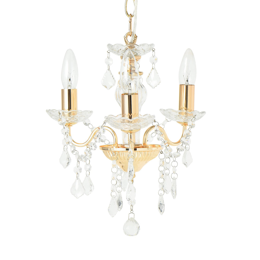 Antoin Chandelier 3 Lights Gold