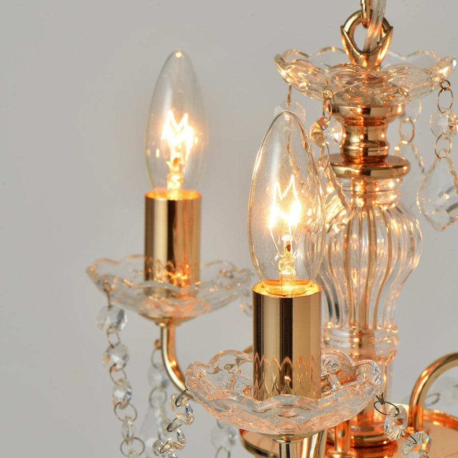 Antoin Chandelier 3 Lights Gold