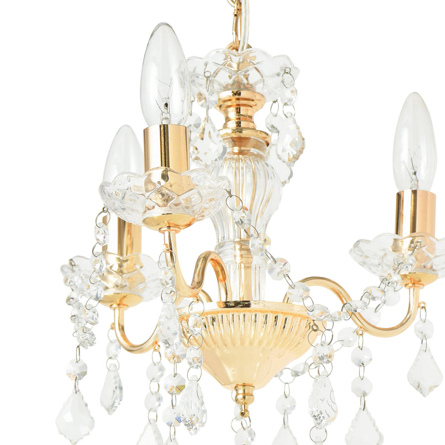 Antoin Chandelier 3 Lights Gold