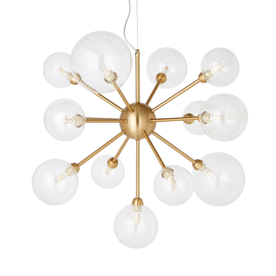 Alberto 13-light pendant lamp, gold