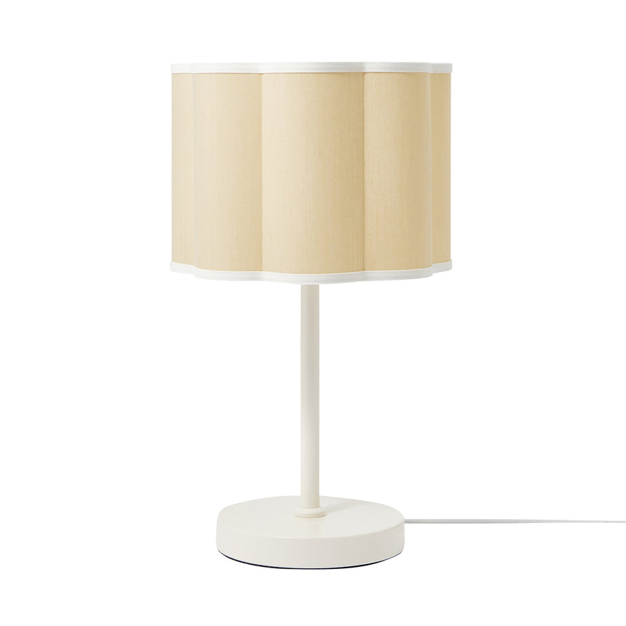 スカラップ テーブルランプ ベージュ