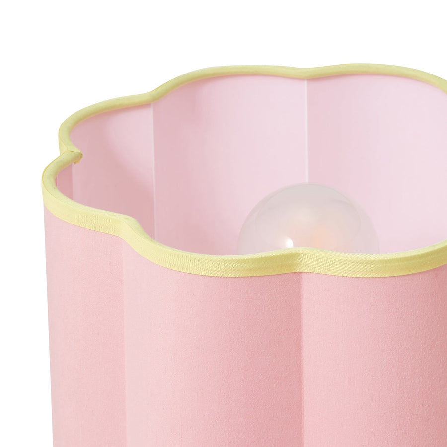 スカラップ テーブルランプ ピンク