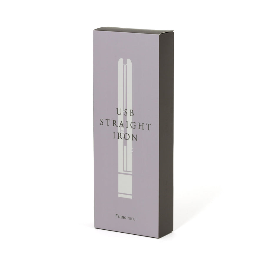 USBコンパクトストレートアイロン グレー