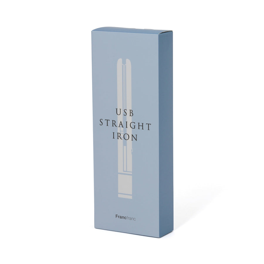 USBコンパクトストレートアイロン ブルー