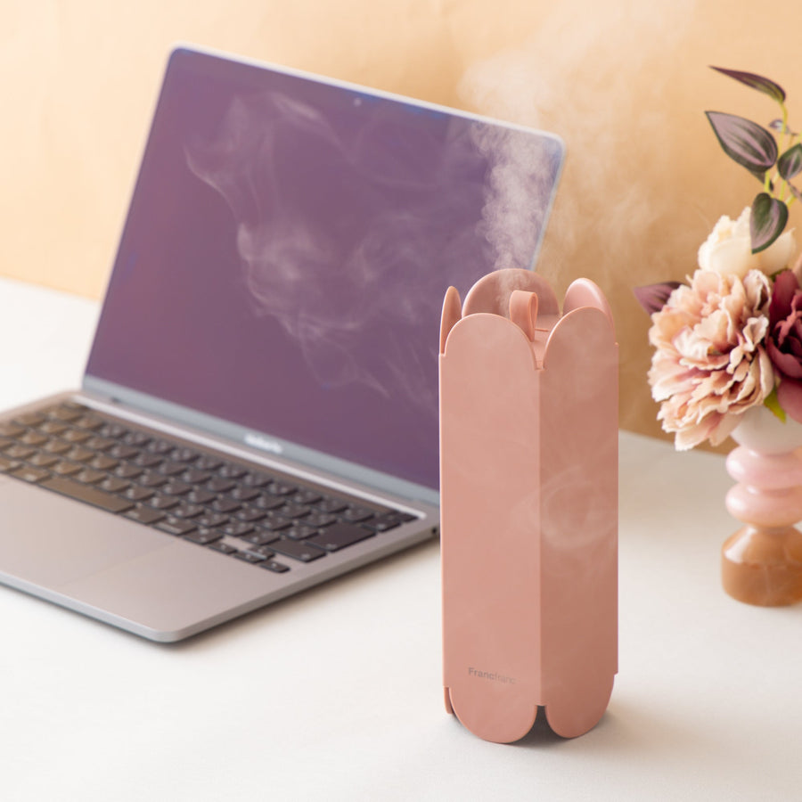 アーチ 充電式 超音波加湿器 ピンク