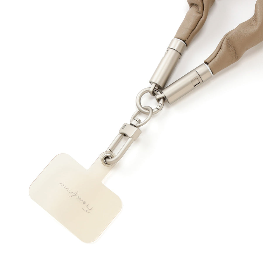 スマホストラップになるUSBケーブル ベージュ