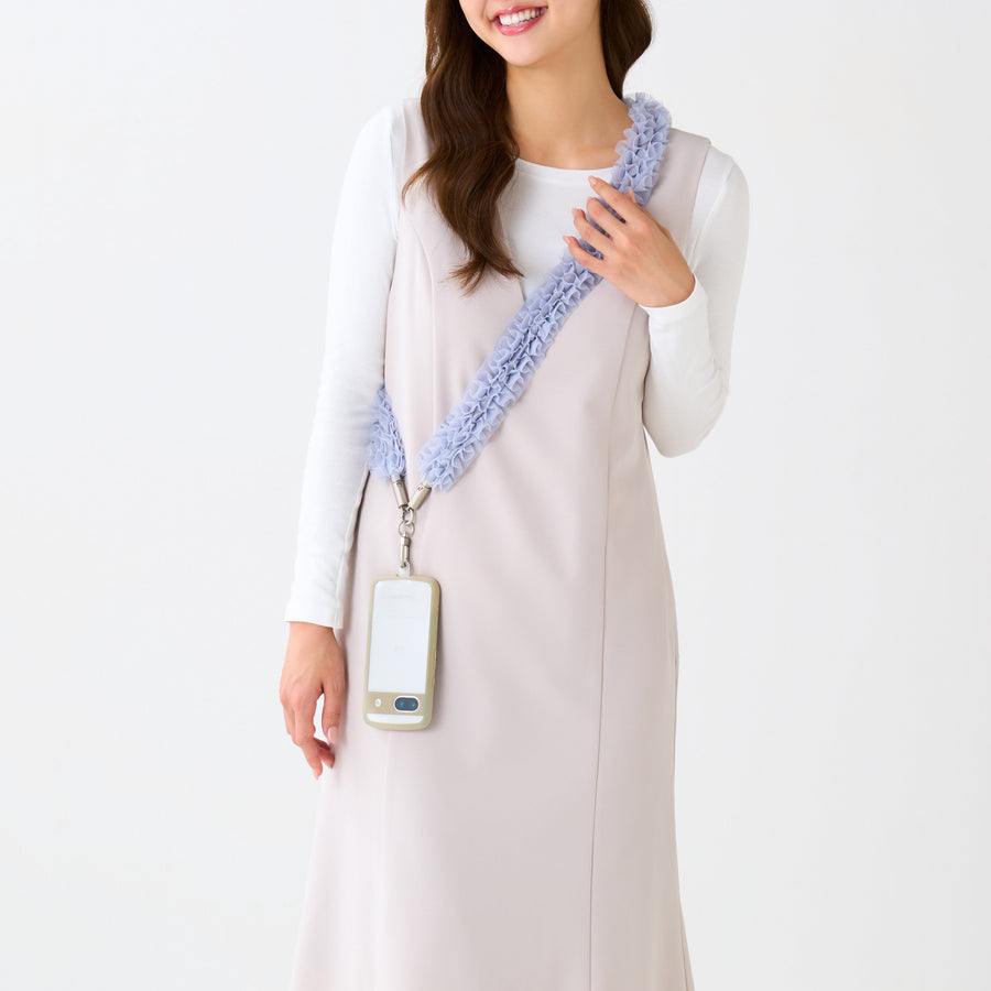 スマホストラップになるUSBケーブル グレー