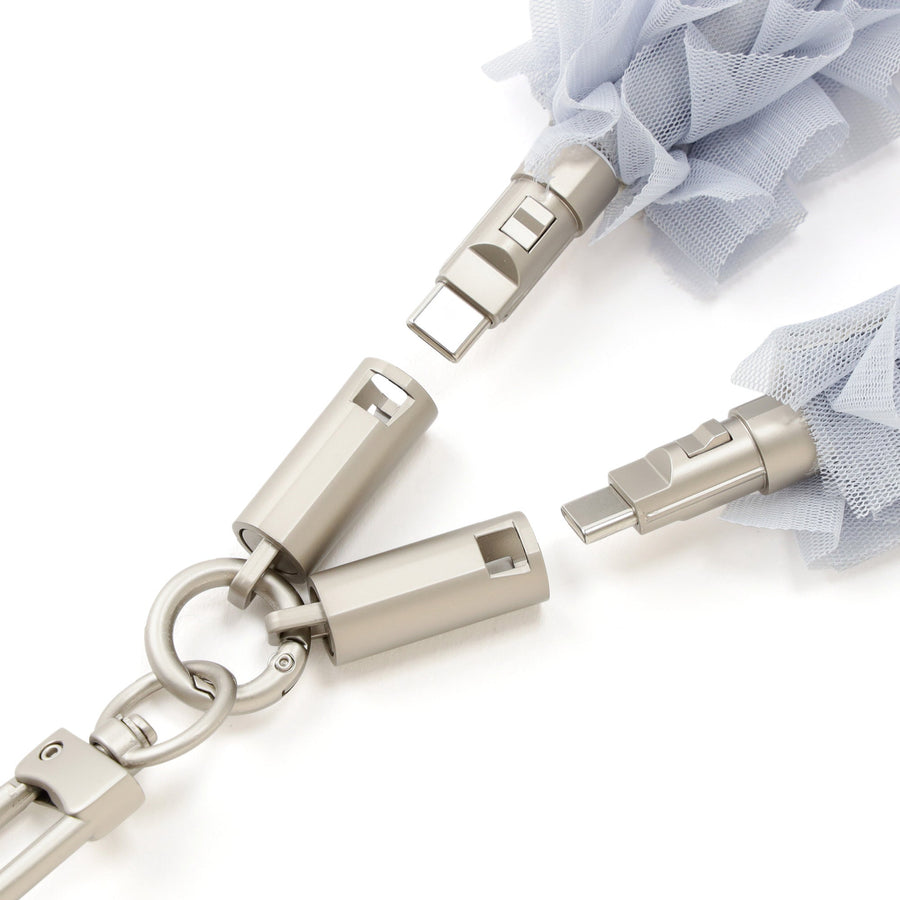 スマホストラップになるUSBケーブル グレー