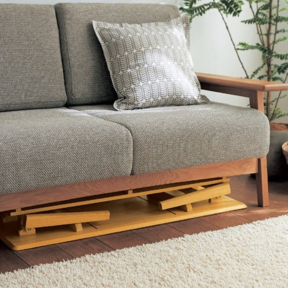 Folding living room low table with shelf