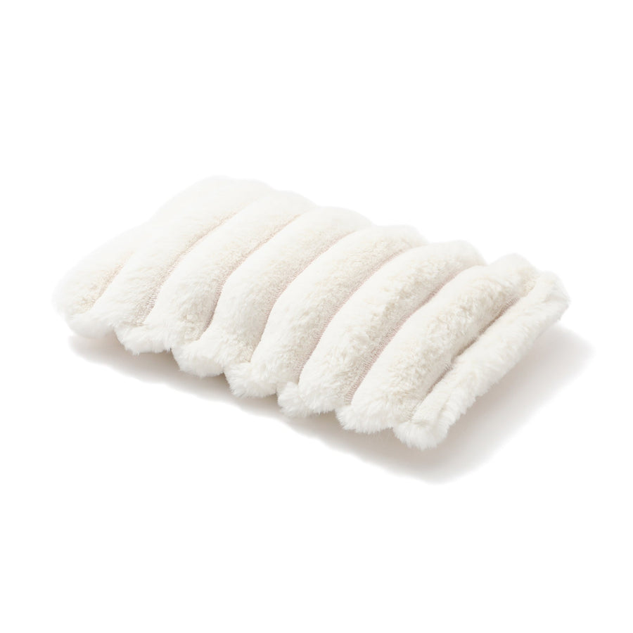 Heat storage hot water bottle, white