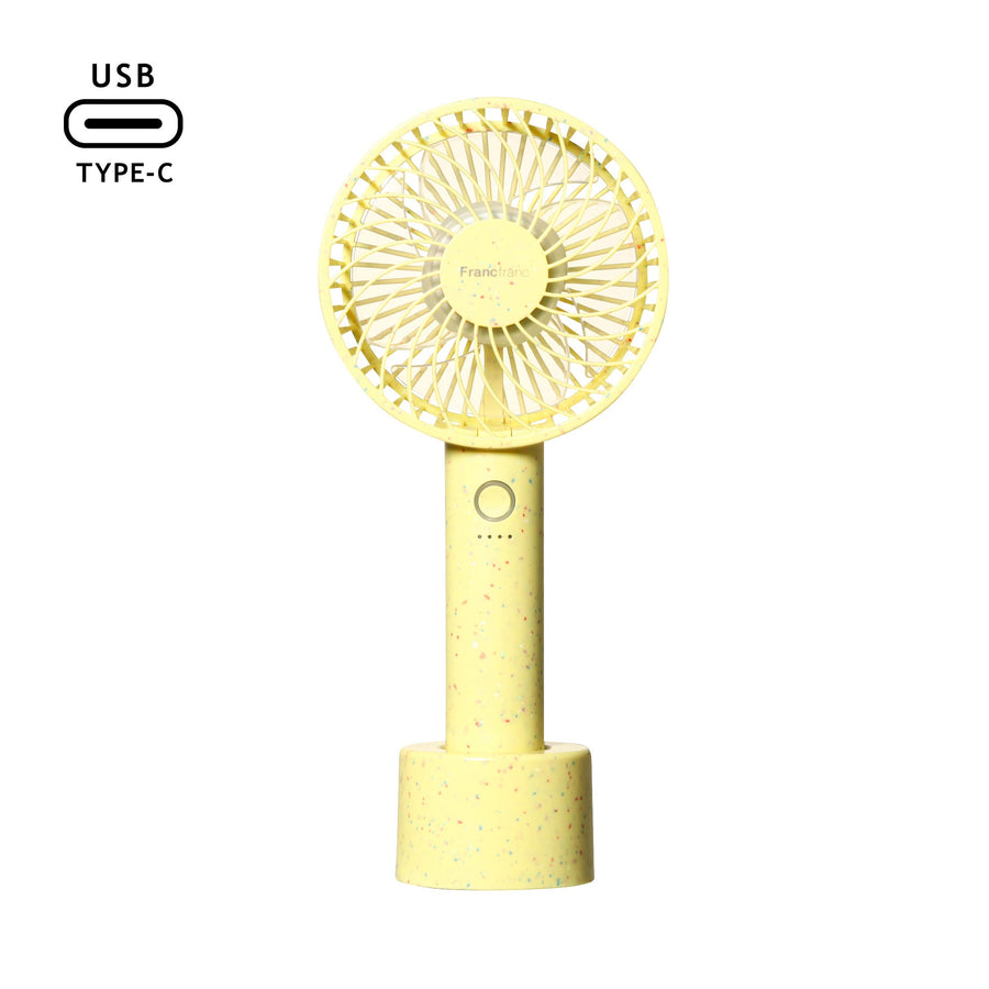 Fre Handy Fan Dot Yellow (Electric Fan)