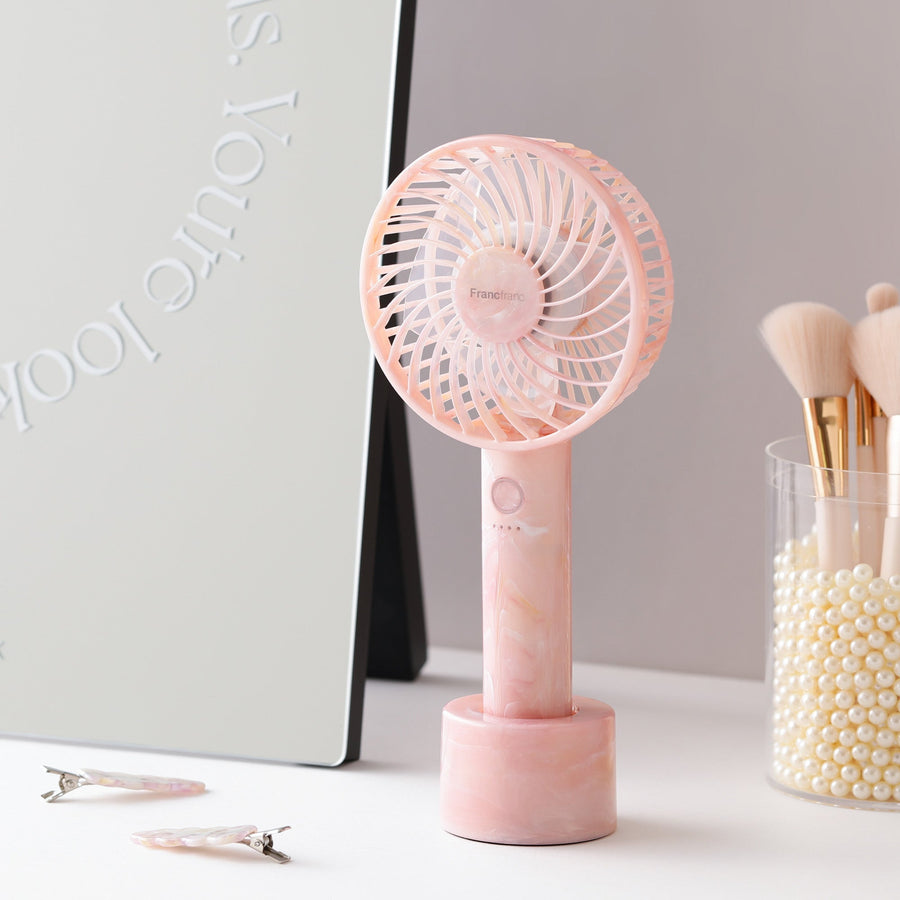 フレ ハンディファン シアーマーブル ピンク【2025年モデル】