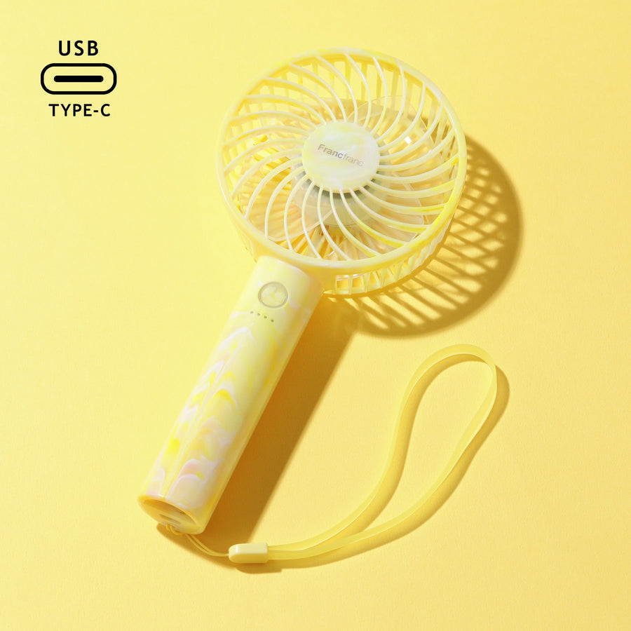 フレ ハンディファン シアーマーブル イエロー【2025年モデル】