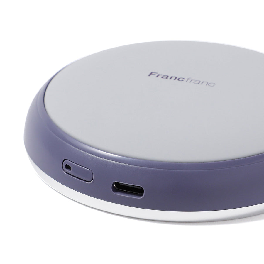 両手で使える充電式カイロ グレー【2025年モデル】