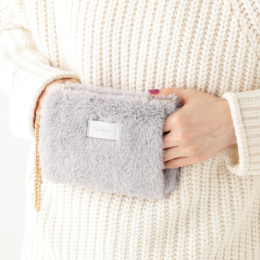 両手を温められるカイロポーチ グレー