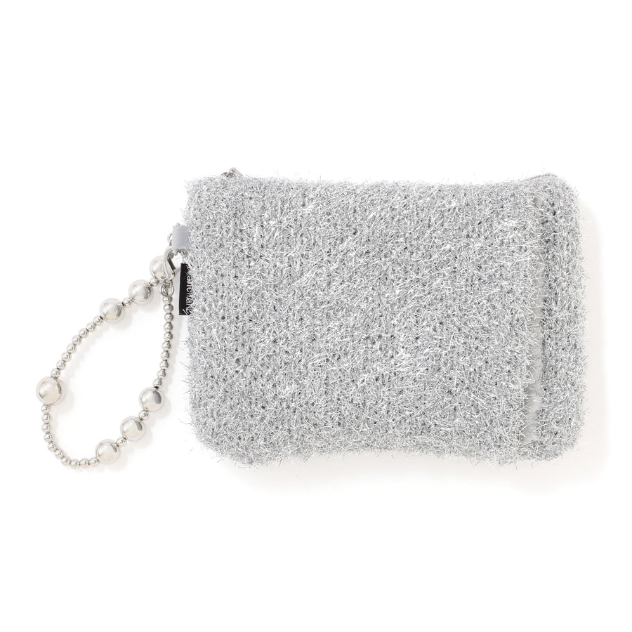 両手を温められるカイロポーチ シルバー