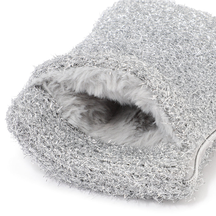 両手を温められるカイロポーチ シルバー