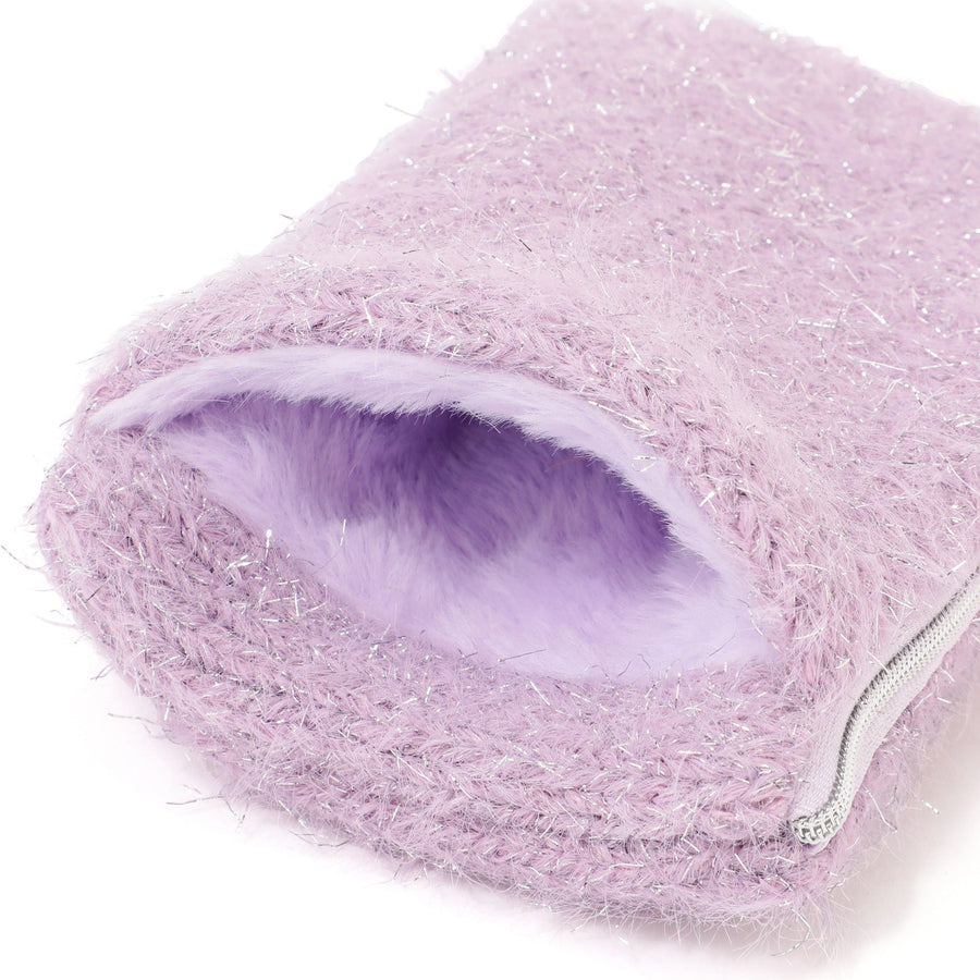 両手を温められるカイロポーチ パープル