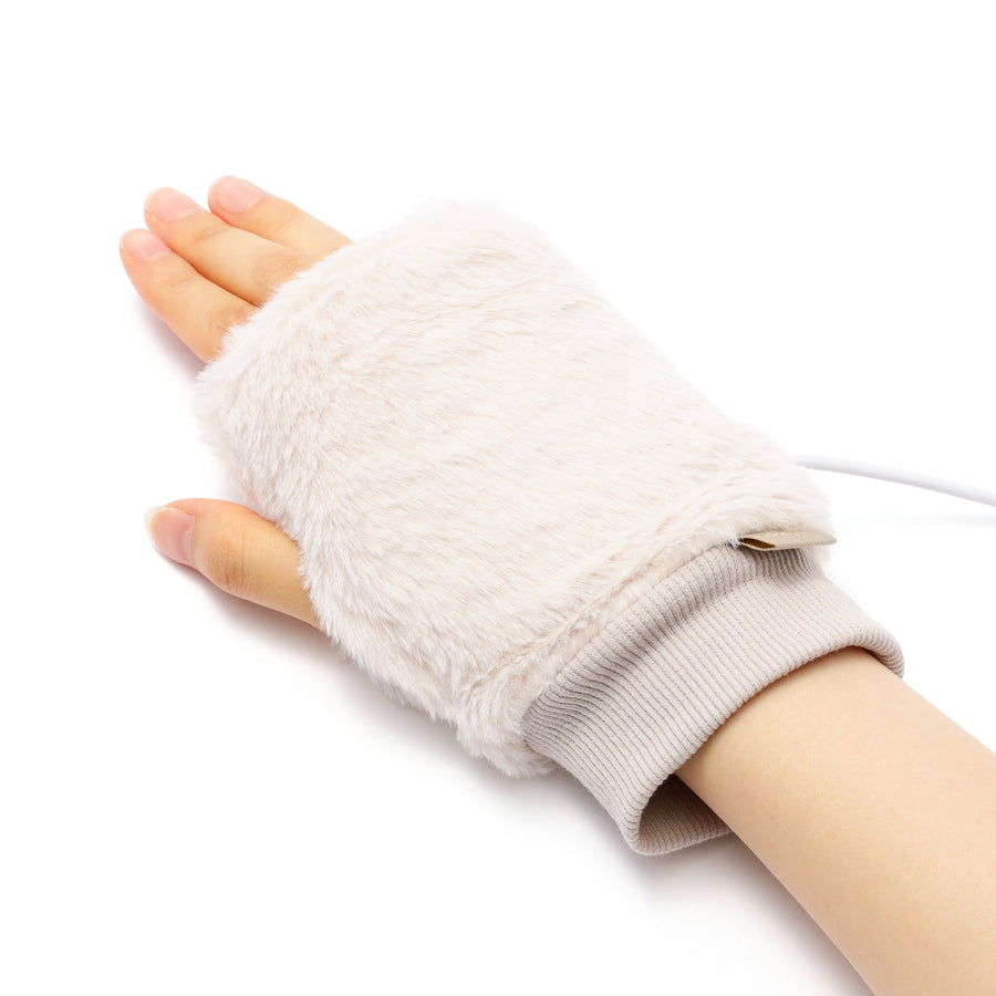 ヒーター付きハンドウォーマー アイボリー
