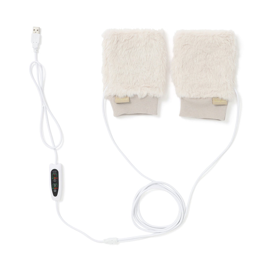 ヒーター付きハンドウォーマー アイボリー