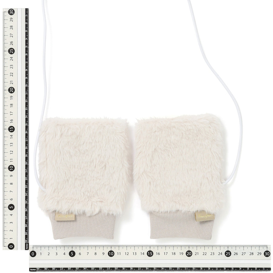 ヒーター付きハンドウォーマー アイボリー