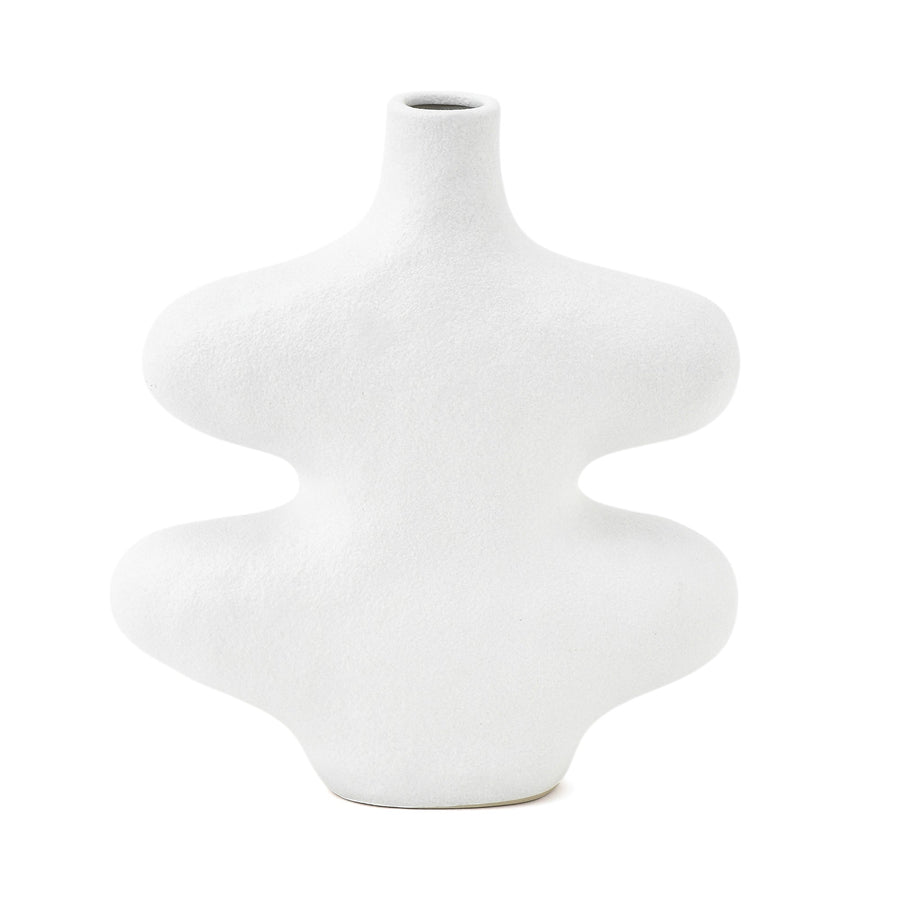 ストーンウェア フラワーベース ホワイト