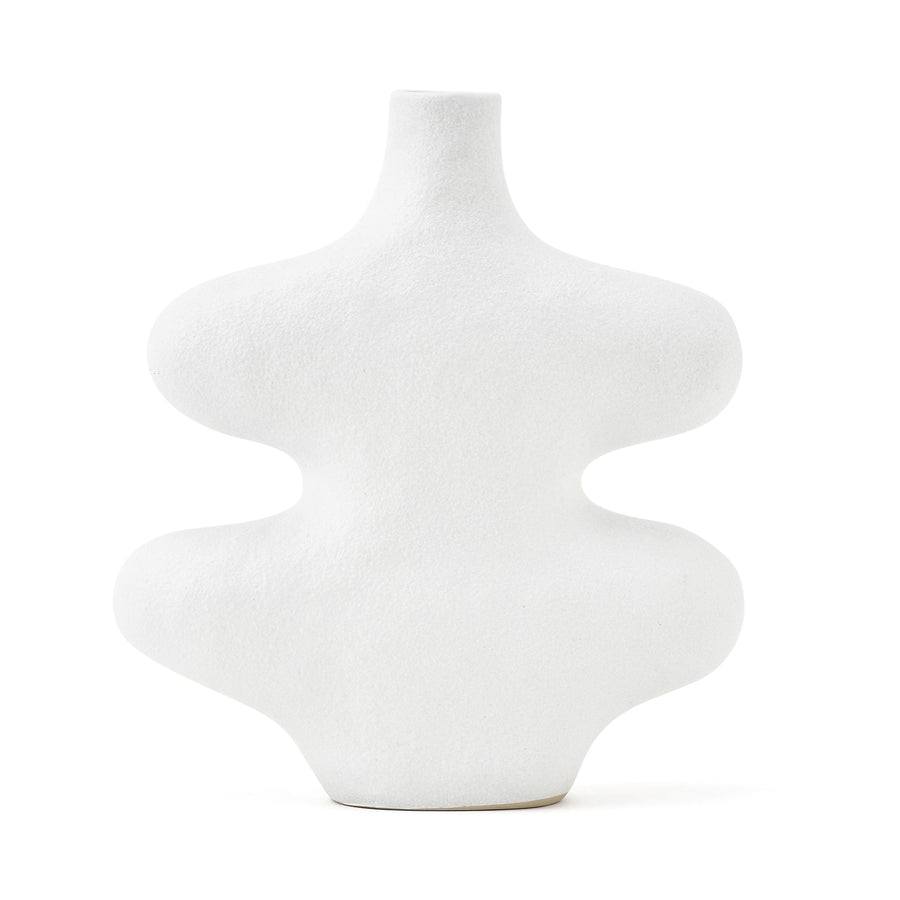 ストーンウェア フラワーベース ホワイト