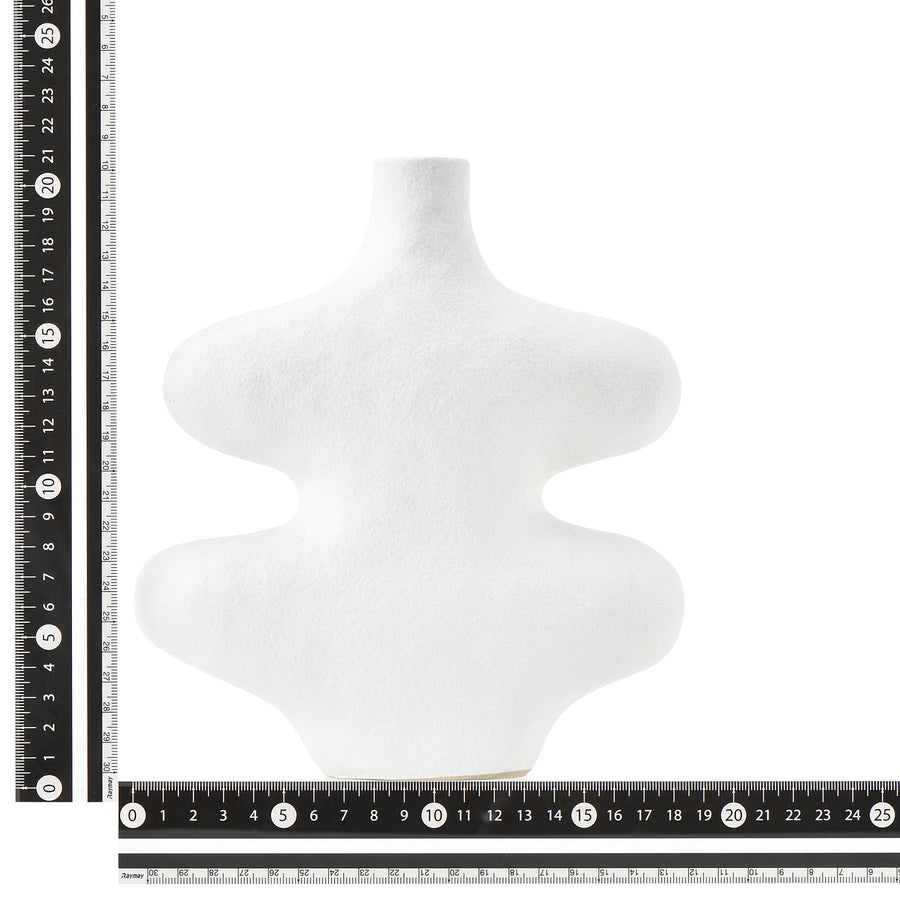 ストーンウェア フラワーベース ホワイト