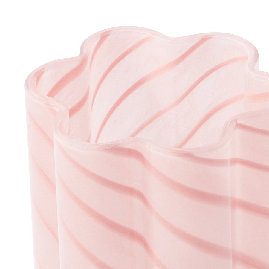 フラワーストライプ フラワーベース ライトピンク