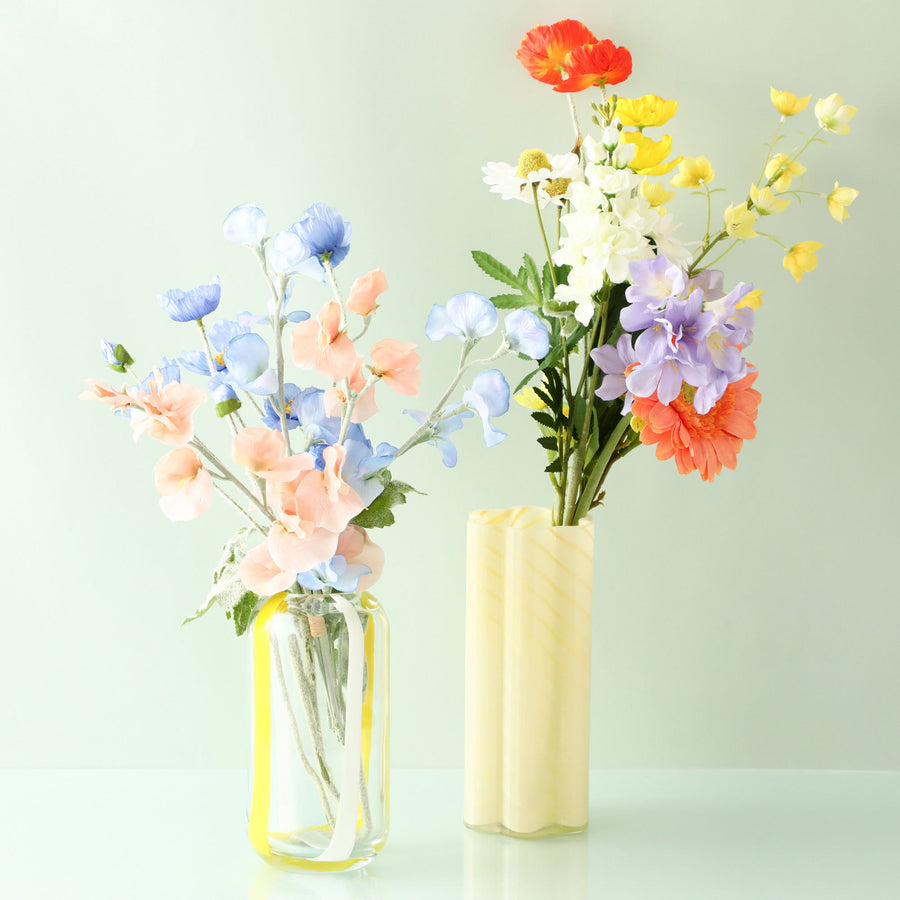 ポップストライプ フラワーベース M イエロー