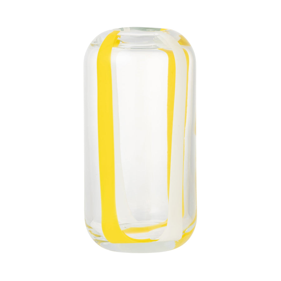 ポップストライプ フラワーベース M イエロー