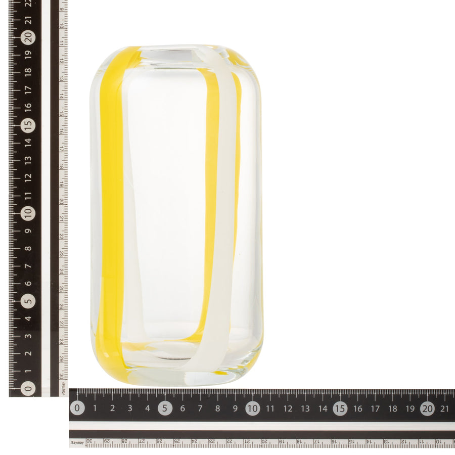 ポップストライプ フラワーベース M イエロー