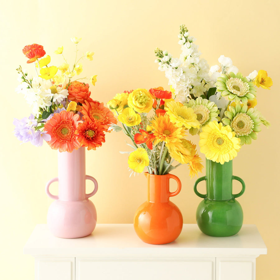 セラミック ポップ フラワーベース L ピンク