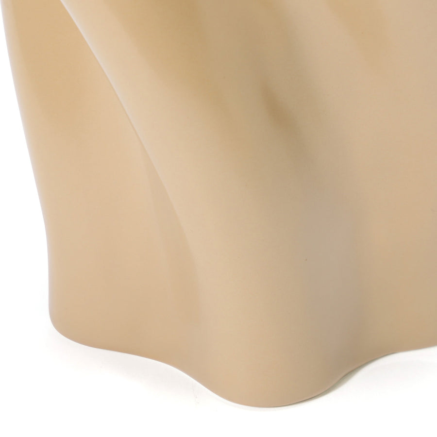 セラミック ツイスト フラワーベース L ベージュ