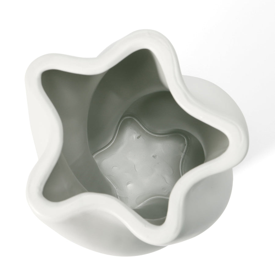 セラミック ツイスト フラワーベース L ホワイト