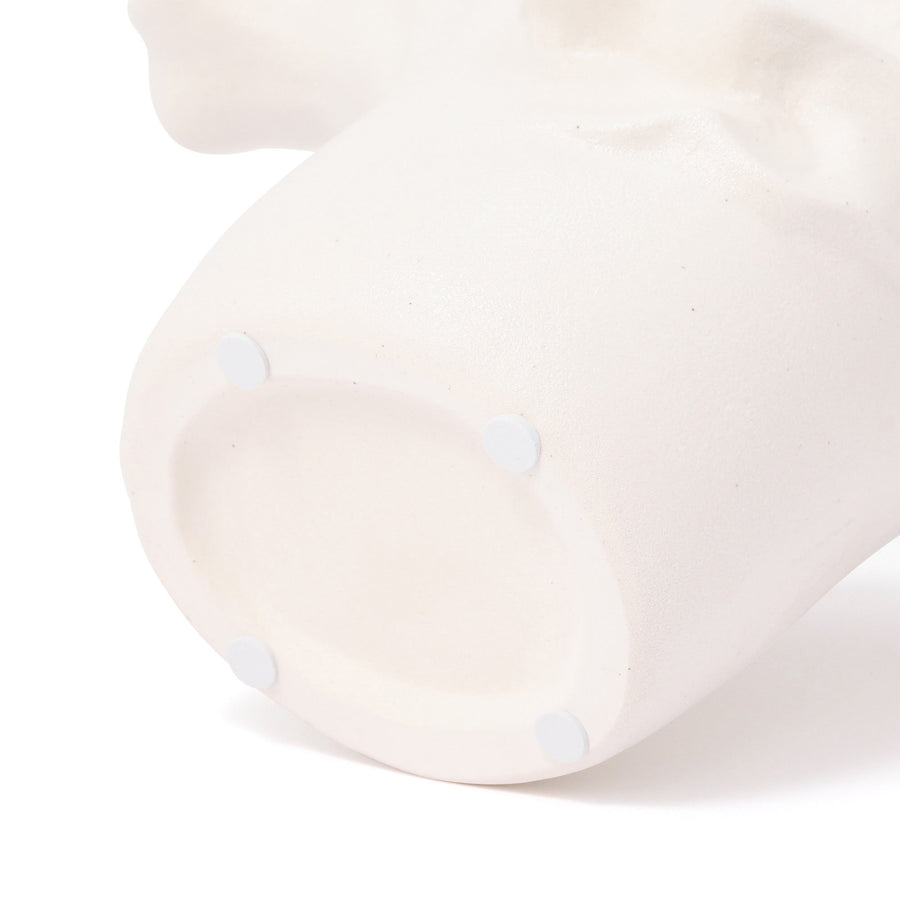 セラミック ラッフル フラワーベース S ホワイト