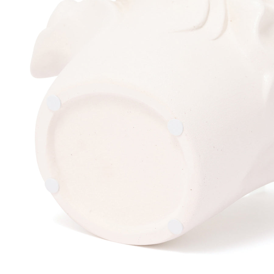 セラミック ラッフル フラワーベース M ホワイト