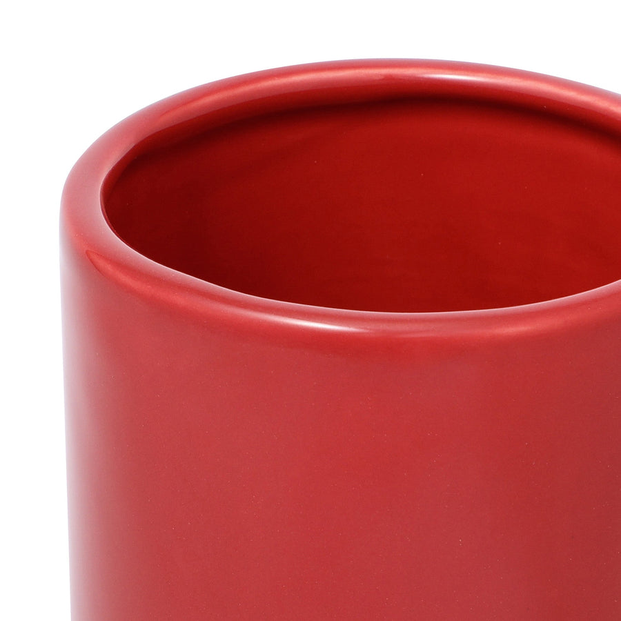 セラミック ポップ フラワーベース L レッド
