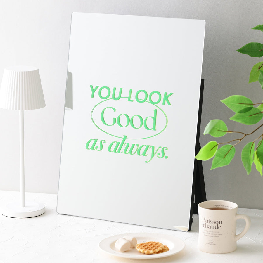 グラフィック ウォールミラー ホワイト