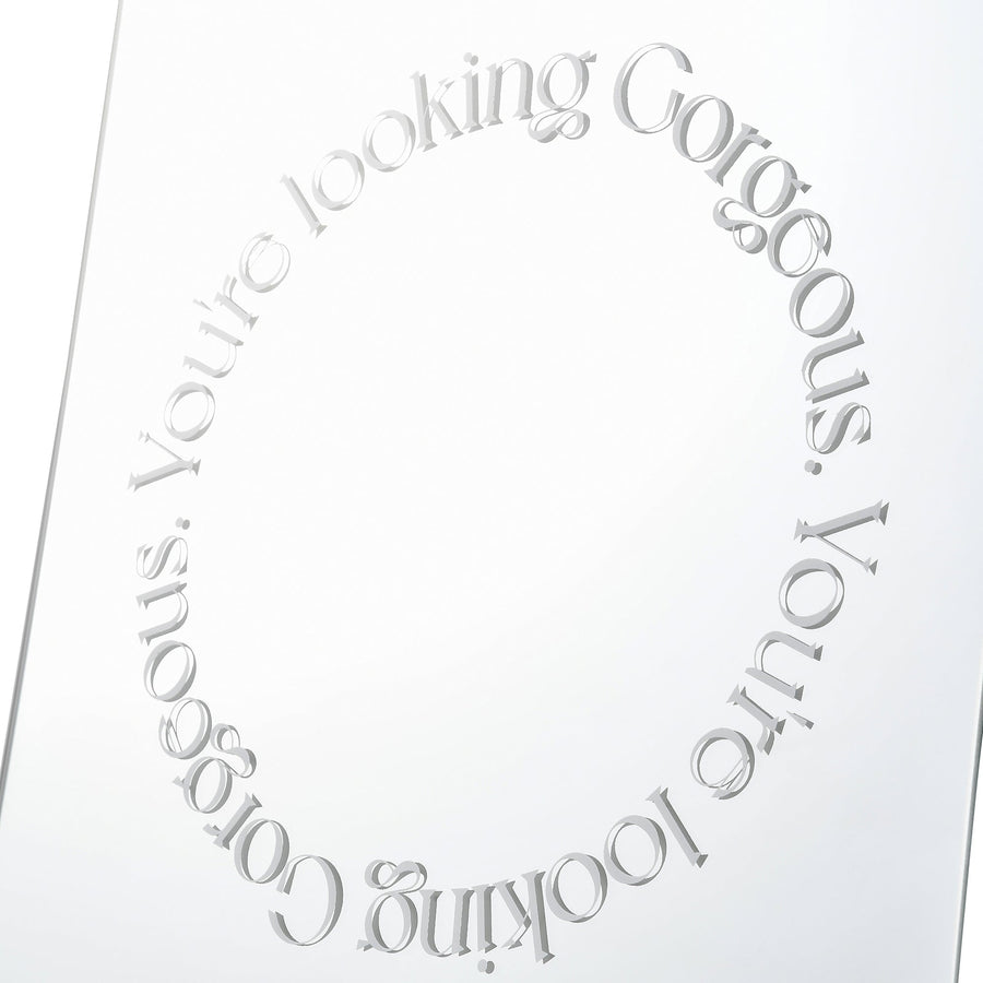 グラフィック ウォールミラー ホワイト