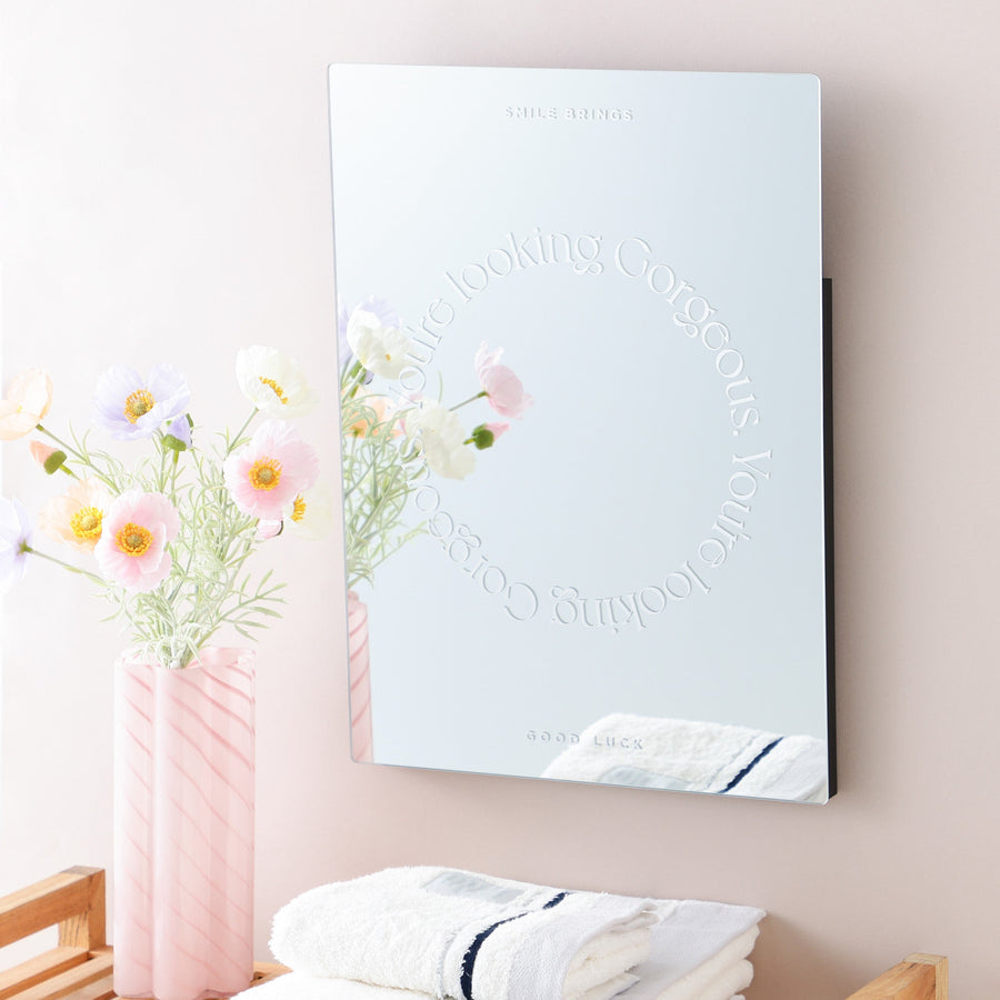 グラフィック ウォールミラー グリーン