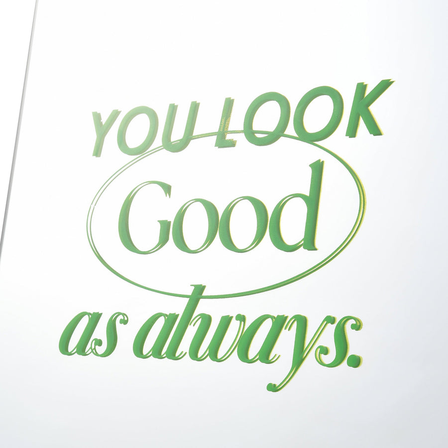 グラフィック ウォールミラー グリーン