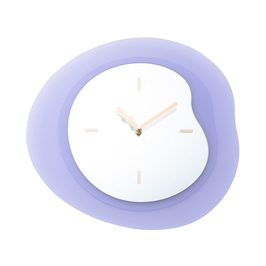 ウェーブ ウォールクロック パープル
