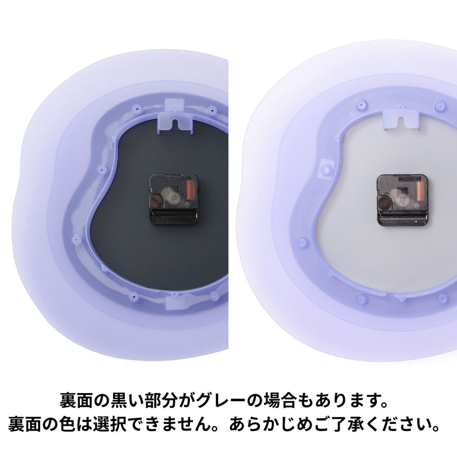 ウェーブ ウォールクロック パープル