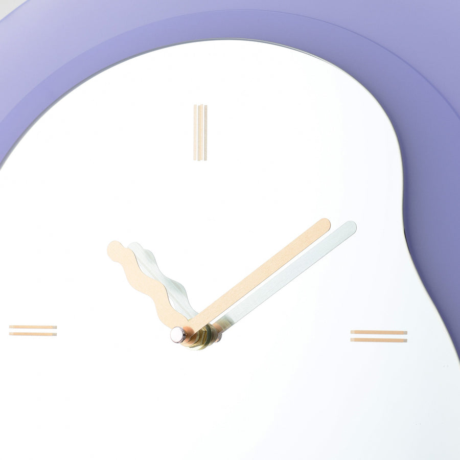 ウェーブ ウォールクロック パープル