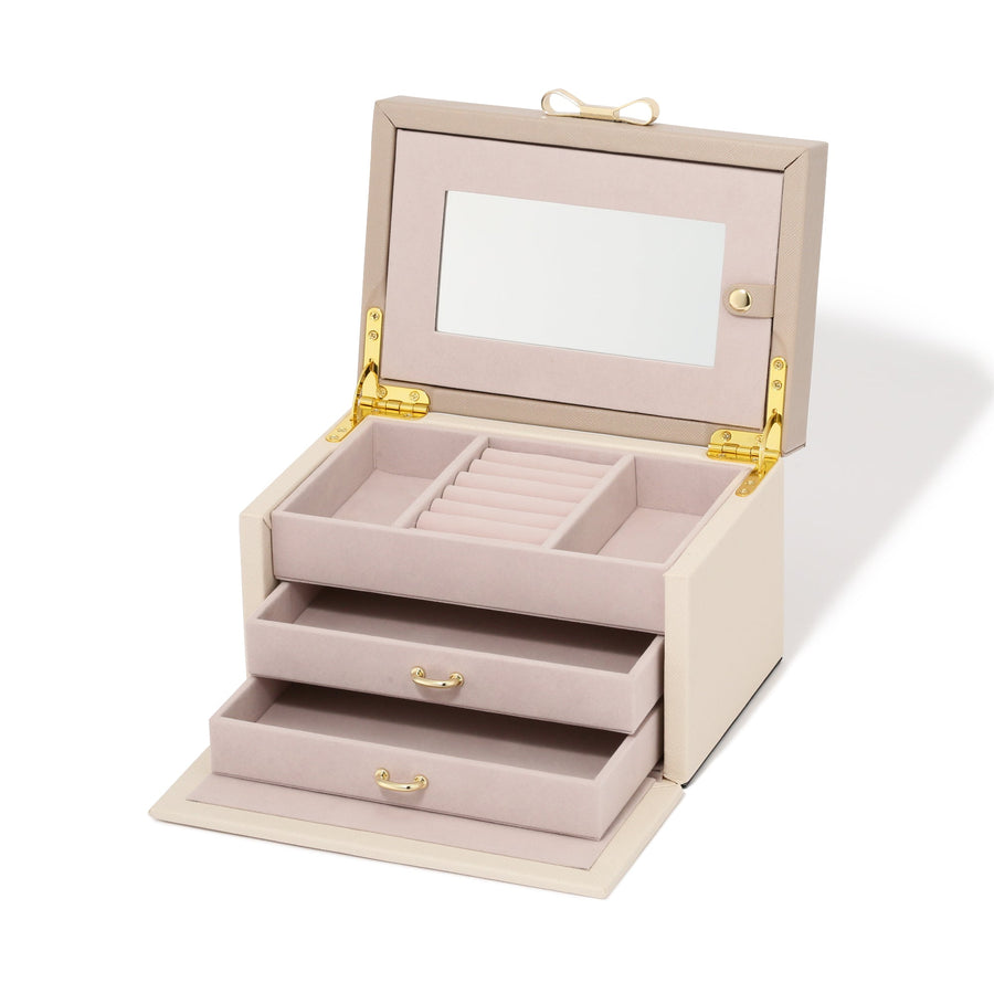 Bicolor Jewelry Box S Beige